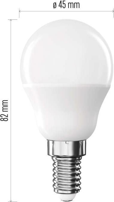 Actual product image Emos LED lamp Classic Mini Globe / E14 / 4.2 W (40 W) / 470 lm / Warm white (E14, 4.20 W, 470 lm, 1 x, E)