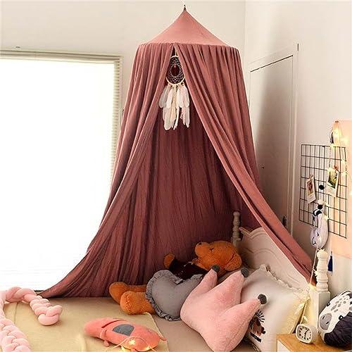 Produktbild Activity Board Betthimmel Babybett, Kinder Moskitonetz Spitze Baldachin, Mädchen Prinzessin Baumwolle Bettvorhang