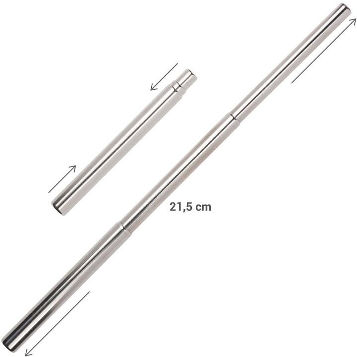 Actual product image Out of the blue Metal drinking straw tube extendable (1 x)