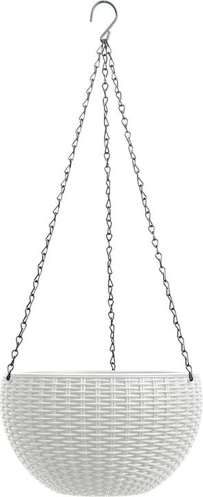 Actual product image HTI-Living Blumenampel Nessa Rattanoptik Weiss (22 cm)