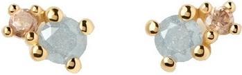 Actual product image Pd Paola Pdpaola Gold-Plated Sterling Silver Earrings With Fog Colors Ar01-C68-U (Sterling Silver)