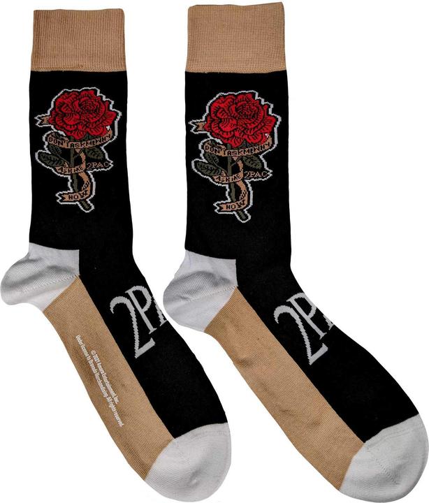 Tupac Shakur Unisex Adult Rose Ankle Socks (40.5 - 45.5)
