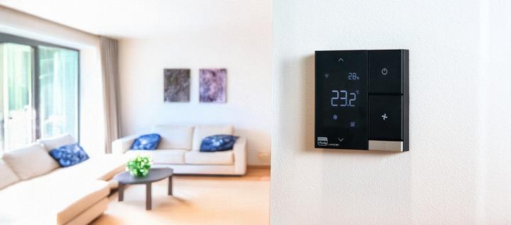 Actual product image Shelly LinkedGo Smart HVAC thermostat