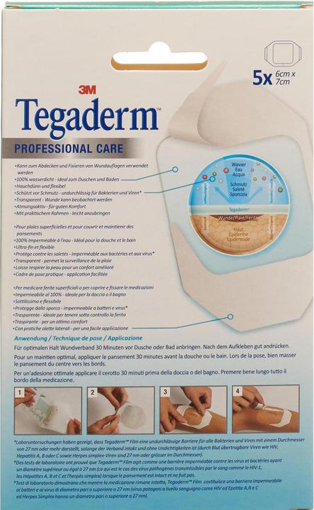 Produktbild 3M Tegaderm Film Transparentv 6x7cm n 5 (5 x)