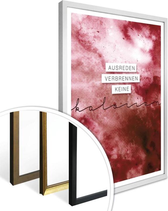Produktbild Trenddeko Ausreden verbrennen keine Kalorien (24 x 30 cm)