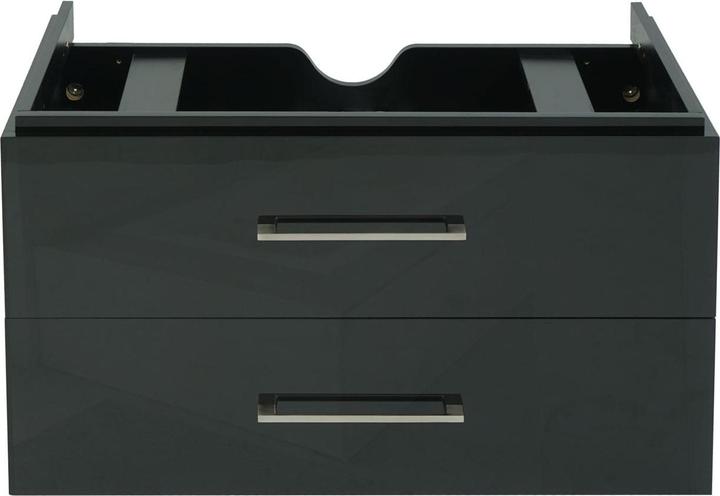 Produktbild Mendler Premium Waschbeckenunterschrank, Waschtischunterschrank Waschtisch Badmöbel, hochglanz 90cm schwarz