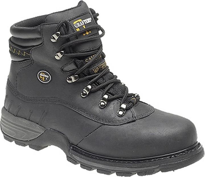 Actual product image Grafters Safety Boots Hiking Boots With Toe Protection Waxed (S1, 44)