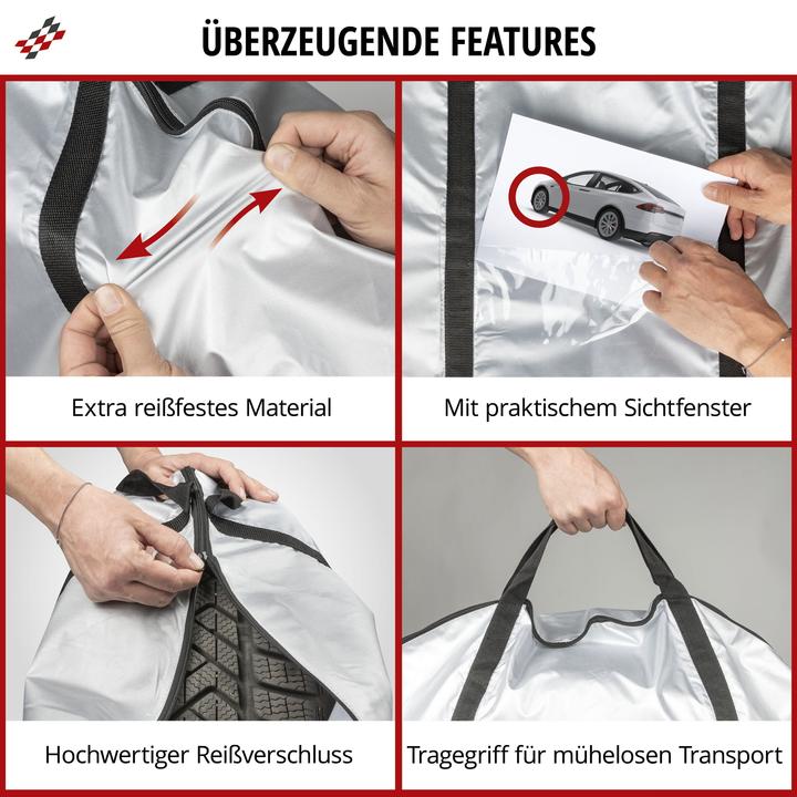 Image du produit Walser Jeu de 2 sacs de rangement pour pneus de taille XL, housse de protection robuste et imperméable