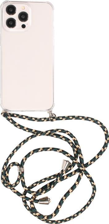 Image du produit PhoneLook Coque Gel transparent bumper avec lacet Vert / or (Apple iPhone 16 Pro Max)