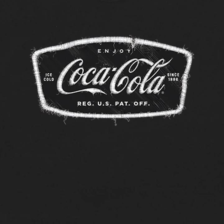 Actual product image Coca Cola Unisex Adult License Plate T-Shirt (S)