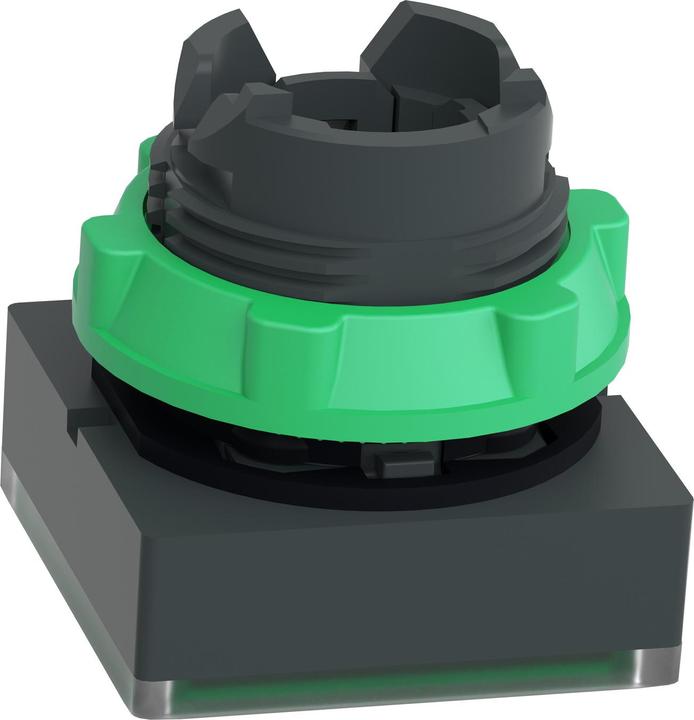 Image du produit Schneider Electric 22mm Bouton-poussoir Vert Carré Illuminé