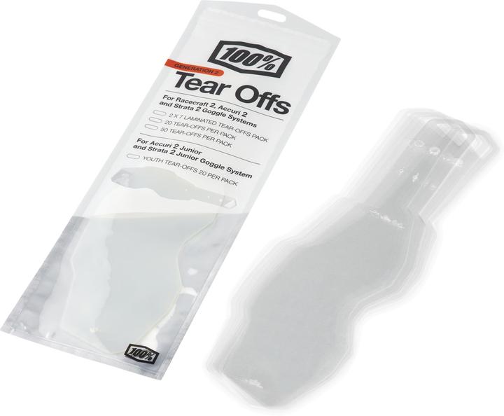 Image du produit 100% Armega Standard Tear-Offs 20 PK