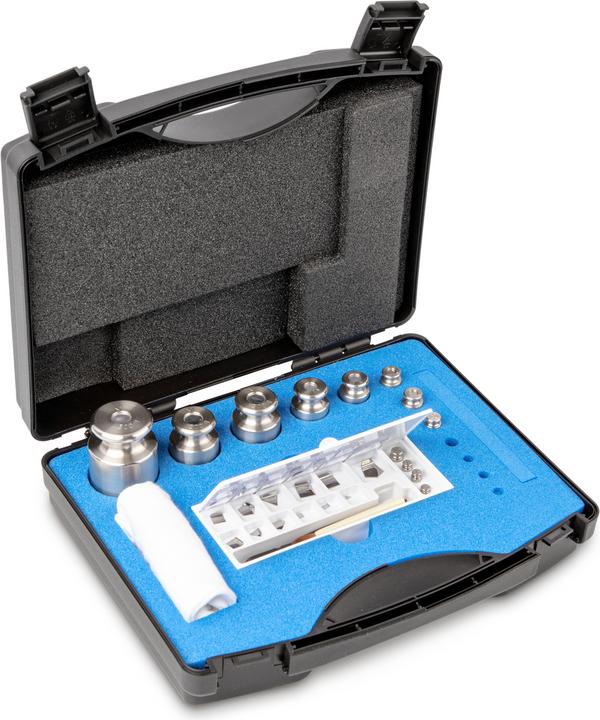 Actual product image Kern 343-054 M1 weight set, 1 mg - 500 g stainless steel, in plastic case (343-054)