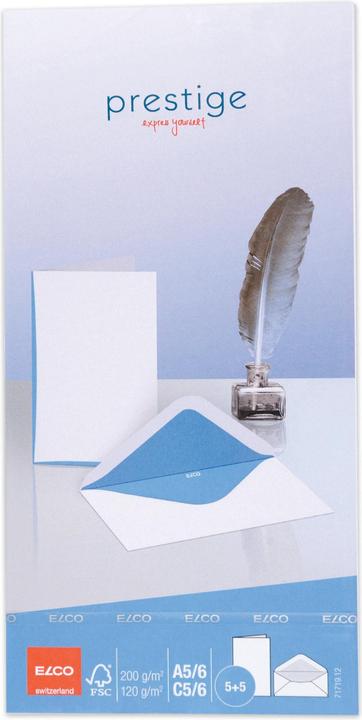 Immagine prodotto Elco Carte doppie con buste Prestige (C5, A5, 5 x)