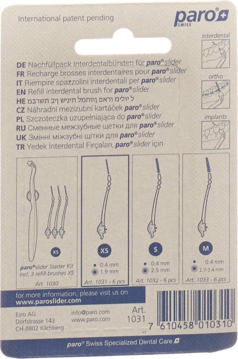 Produktbild Paro slider refill-brushes XS (6 x, 1.90 mm)