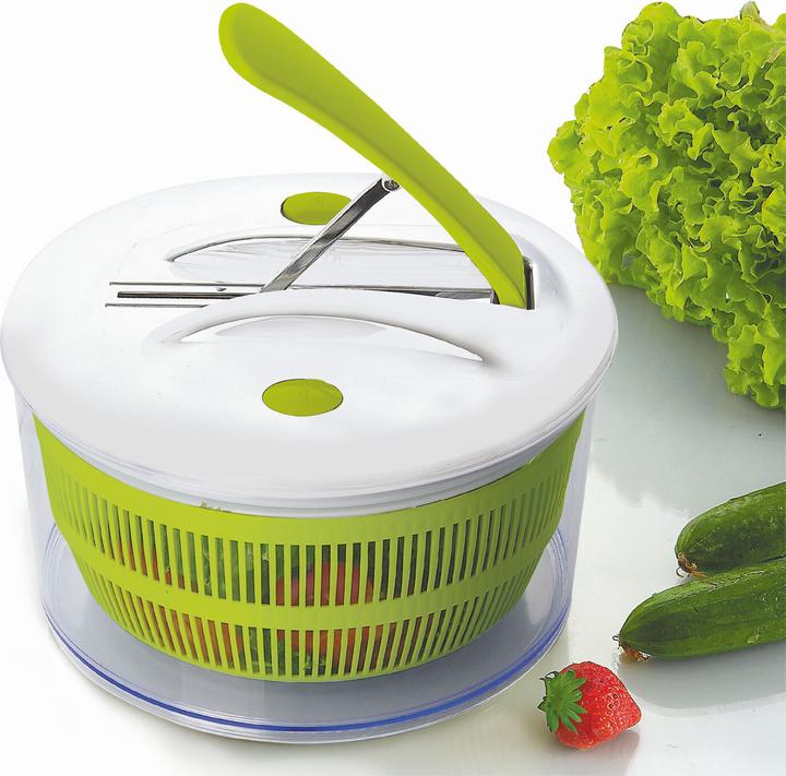 Actual product image Ibili Salad spinner 24 cm Easy handling thanks to pedal mechanism