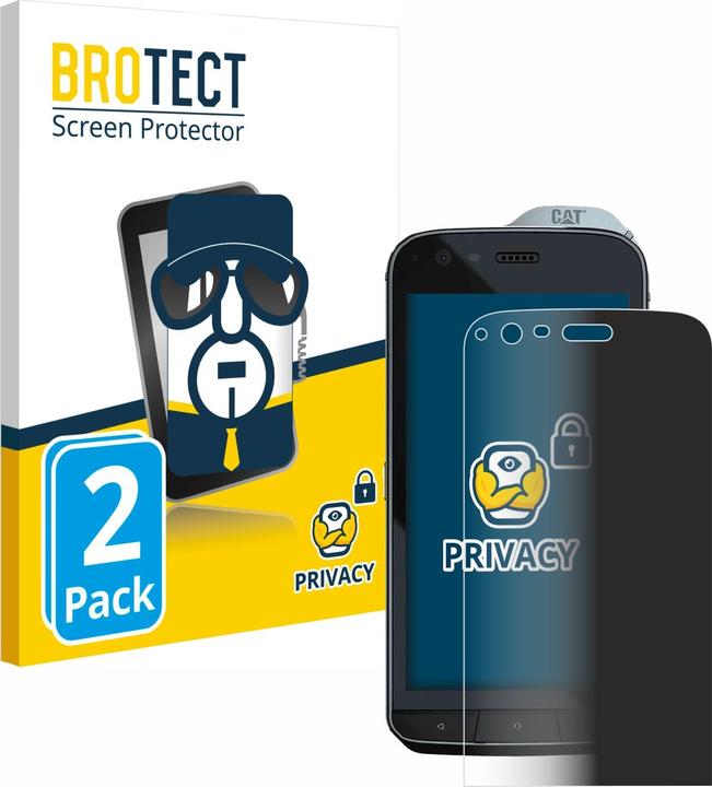 Image du produit BROTECT Film anti-regards Anti-Spy Privacy Film de protection contre la lumière bleue (2 pièce(s), CAT S61)