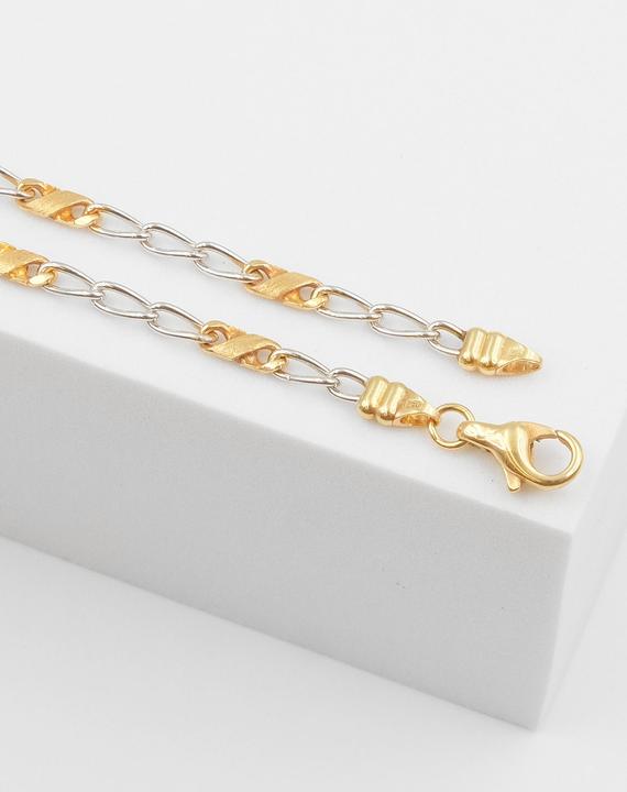 Immagine prodotto Muau Catena di 8 (Satinato, 18K 750, Oro lucido, 45 cm)