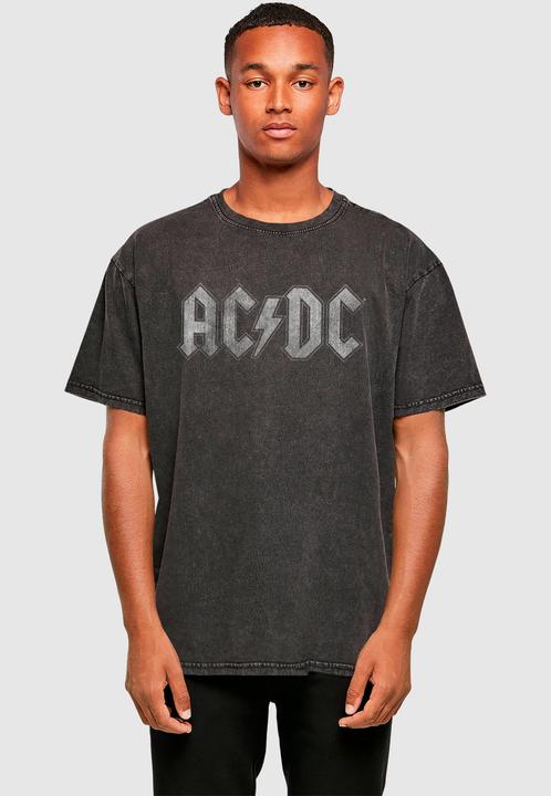 Produktbild Merchcode ACDC - Logo Acid Washed Oversize Tee - 165697 (XL)