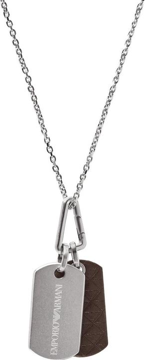 Emporio Armani Kette (Edelstahl, Leder)