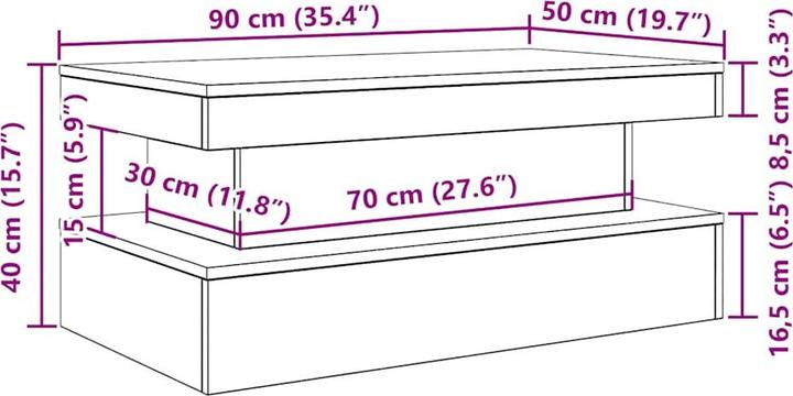 Produktbild VidaXL Raymond (90 x 50 x 40 cm)