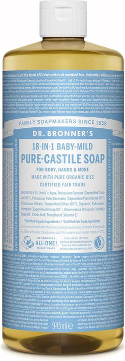 Actual product image Dr. Bronner's 18-IN-1 Baby Mild (Liquid soap, 945 ml)