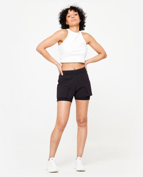 Image du produit Domyos Short avec sous-vêtement 2-en-1 femme - 500 noir (S)