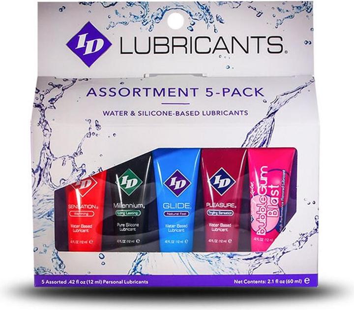 Produktbild ID Lubricants «Assortment-Pack» 5 x 12ml Gleitgel zum Probieren (60 ml)