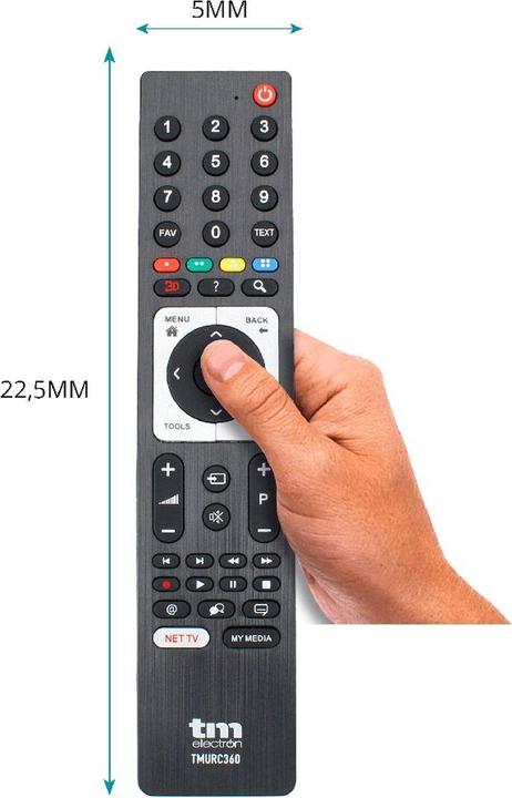 Produktbild TM Electron Fernbedienung TV LED, LCD, GRUNDIG, BEKO Schwarz (Universal Fernbedienung)