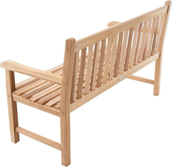 Actual product image VCM 3-Sitzer Gartenbank Parkbank hochwertig massiv Teak Holz natur 150 cm