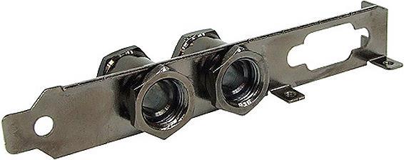 Produktbild Aquatuning Slotblende mit 2x G1/4' Durchführung black nickel