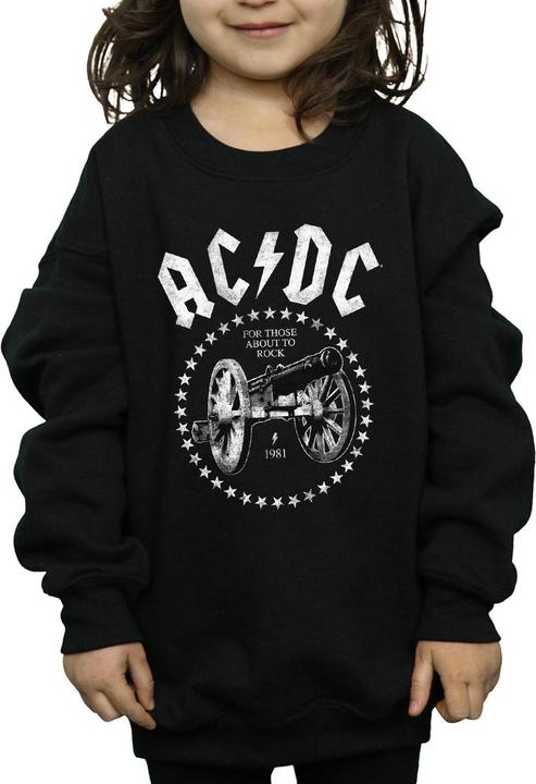 Actual product image AC/DC Girls We Salute You Cannon Sweatshirt (116)