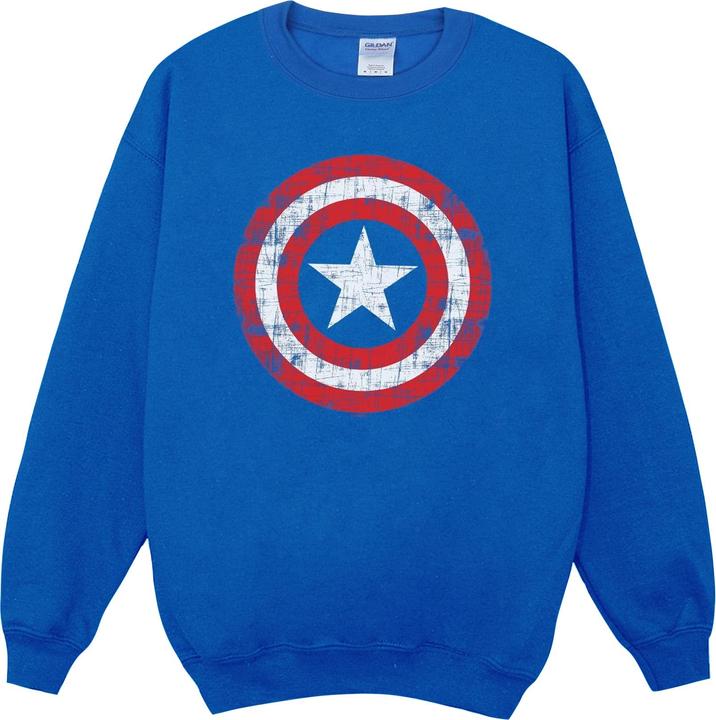 Avengers Captain America Scratched Shield Sweatshirt Jungen