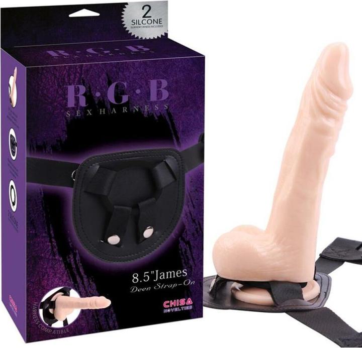 Image du produit Chisa Strap-On avec gode 8.5 James Deen Flesh