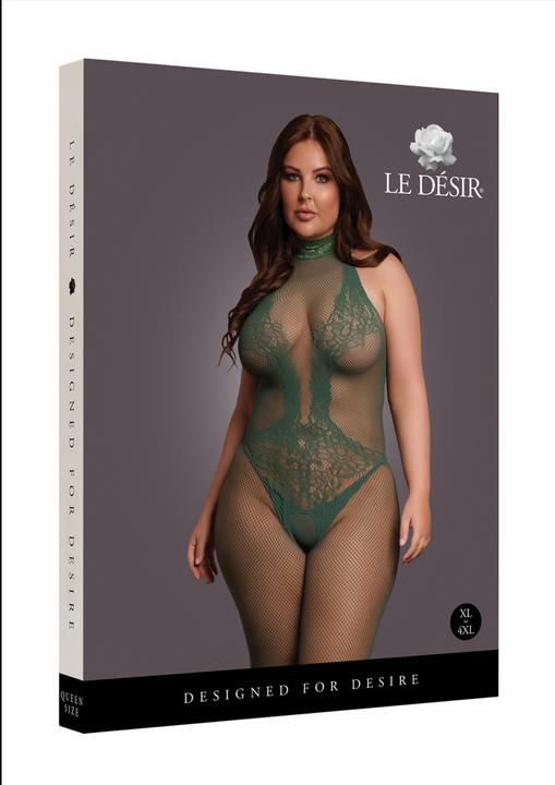 Actual product image Le Désir Fishnet and Lace Bodystocking - Queen Size (XL, XXL, 3XL, 4XL)