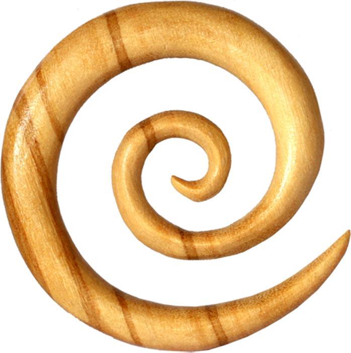 Produktbild Star Piercing Dehnspirale super aus Olivenholz (Organisch)