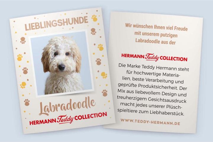 Actual product image Teddy Hermann Labradoodle sitting 28 cm (22 cm)