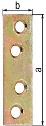 Immagine prodotto Alberts Connettore piatto 100 x 15 mm, giallo galvanizzato, 1 pz. (Connettori piatti, 1 pz.)