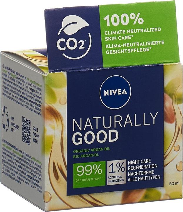 NIVEA Naturally Good Night Cream Organic Argan Oil (50 ml, Night cream)