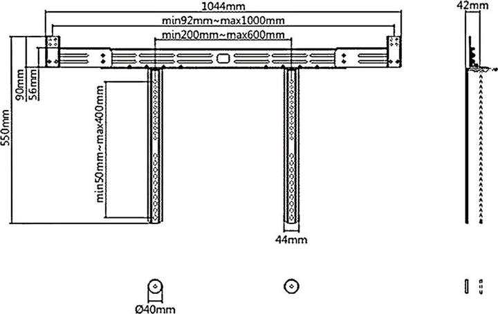 Immagine prodotto Maclean MC-843 - Supporto per altoparlanti VESA TV soundbar, nero, 10 kg (10 kg)