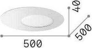 Image du produit Ideal lux IRIDE LED Plafonnier 17W ⌀500mm dimmable blanc blanc chaud 312491 (1450 lm)