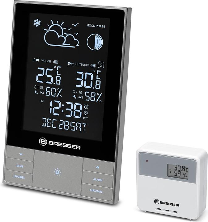 Produktbild Explore Scientific Bresser Optics ClimateTemp NDV Anthrazit, Metallic, Silber LCD DC/Batterie