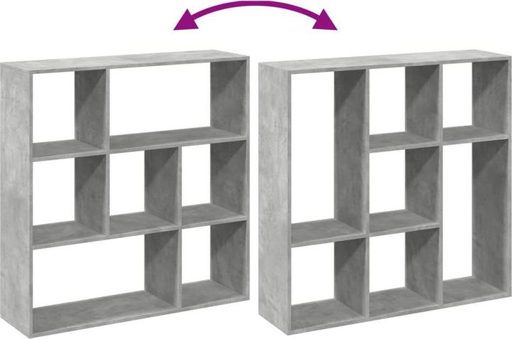 Actual product image VidaXL Bookcase Room divider Wall shelf Standing shelf Room divider Shelf Concrete grey (29 x 29 x 143 cm)