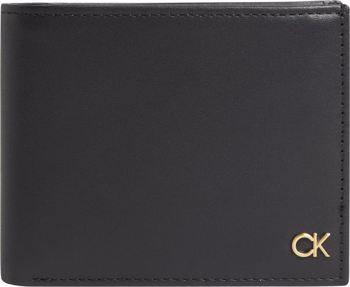 Actual product image Calvin Klein Mens Icon Bifold 5cc W/Coin Travel Accessory Bi-Fold Wallet, Ck Black