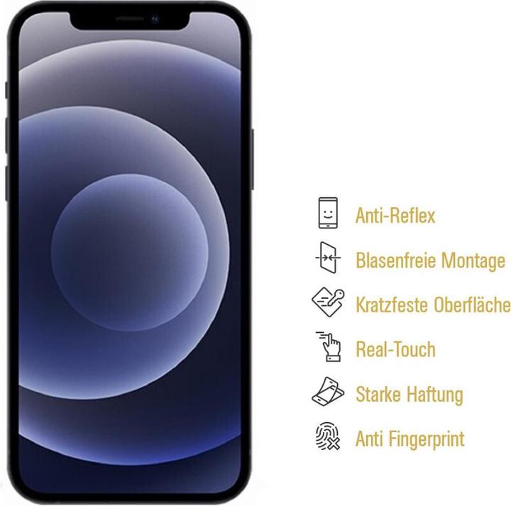 Produktbild Protectorking 2x Displayschutzfolie matt Anti-Reflex entspiegelt (2 Stück, Apple iPhone 12)
