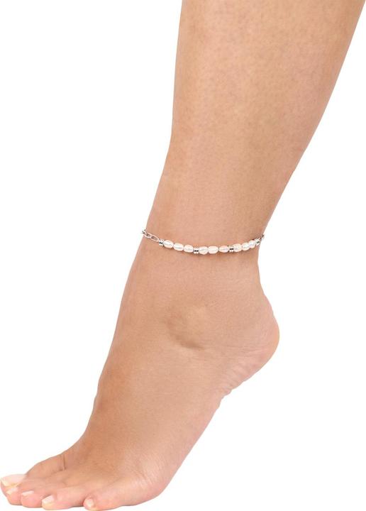 Produktbild S.Oliver Sommerschmuck für Damen, Edelstahl, Süsswasserzuchtperle (Edelstahl, 27 cm)