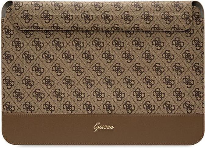 Actual product image Guess bag for laptop 14" GUCS14PS4SGW brown Comp Sleeve U 4G Stripe Metal Logo (14")