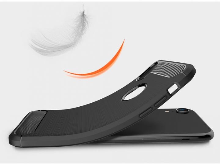 Image du produit Screenguard Apple iPhone XR Étui Carbon Brushed Soft TPU (Apple iPhone XR)
