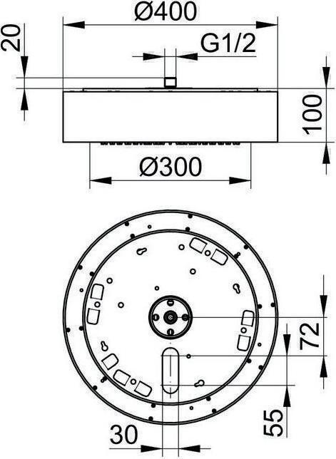 Produktbild Keuco Duschleuchte 400mm we/vc 2700-6500 K dimmbar