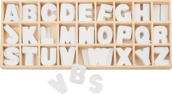 Actual product image VBS Set of letters, 156 pcs. in wooden box, assorted from A-Z,W ca 1,5-2,2cm,Hca.3,2cm